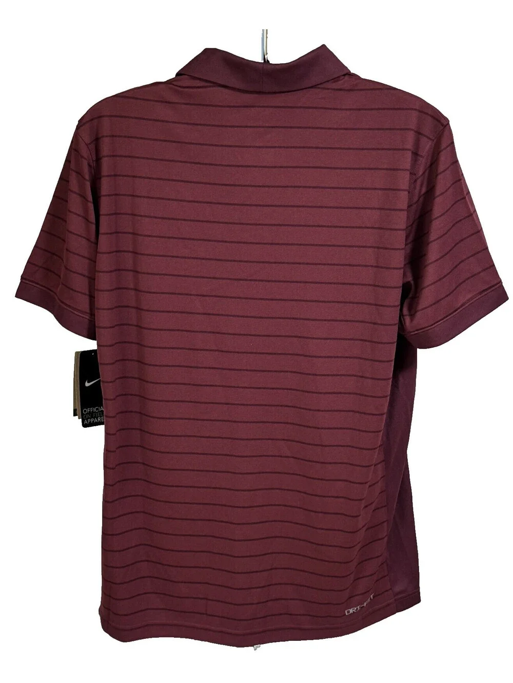 University Minnesota Nike Dri-Fit Maroon Striped Victory Polo Shirt Mens L NWT